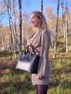 LeParmentier Jackie Leather Tote Bag thumbnail