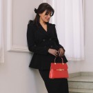 LeParmentier Atlanta Top Handle Bag w/Shoulder Strap thumbnail